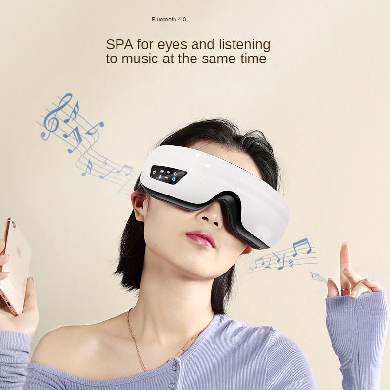 Smart Airbag Vibration Eye Massager Eye Care Instrument Hot Compress Support Bluetooth Eye Fatigue Massage Glasses