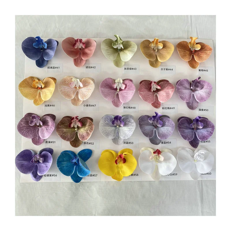 High Quality Artificial Simulated Fake Orchid Flowers For Family Weddings Decorative Placement Flowers