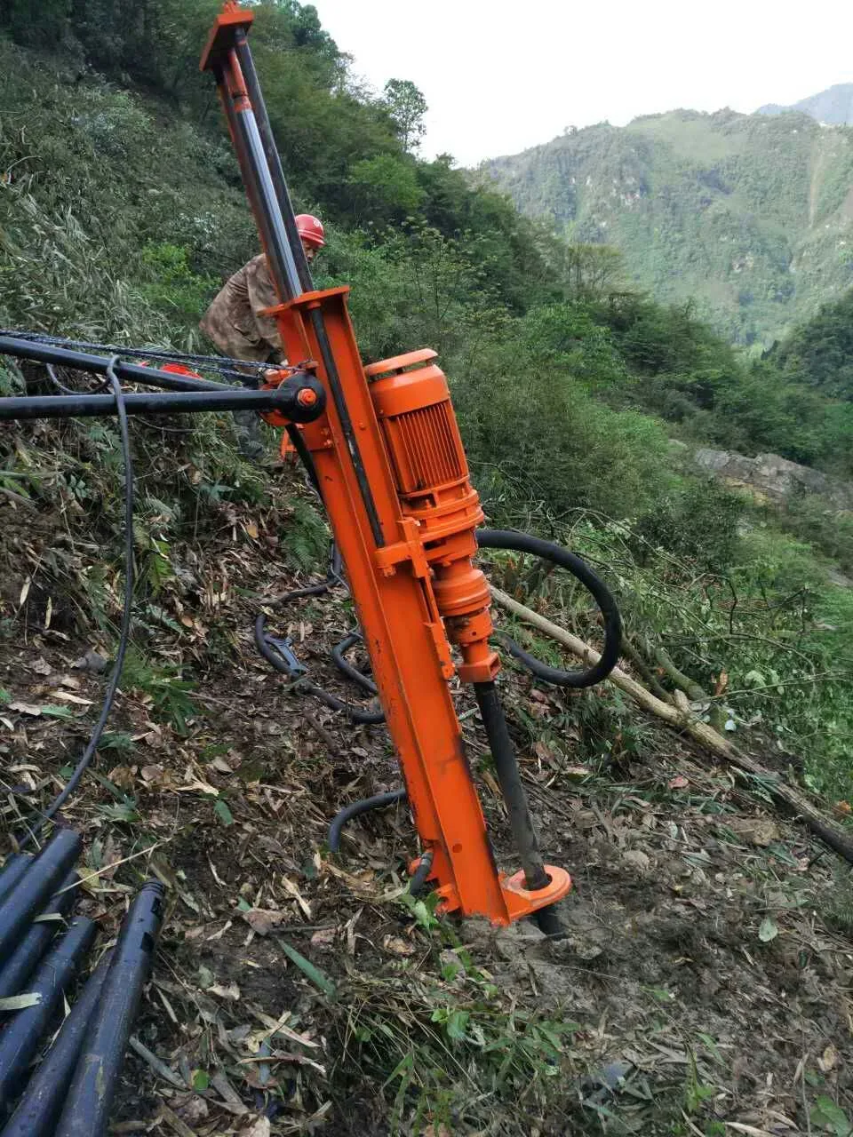 KQD120 Rock Electric Drilling Depth 20m Pneumatic Rock Drill Rigs Drill Machine For Mining