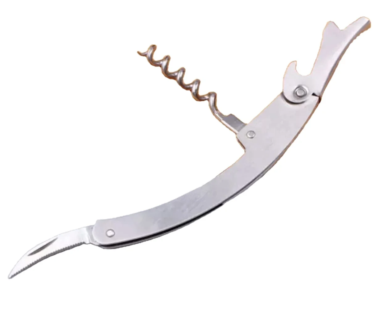 Wine Corkscrew Wine Bottle Opener Custom Logo Multifunction Deluxe Stainless Steel Multi-Functional 2 in 1 Bottle Openers