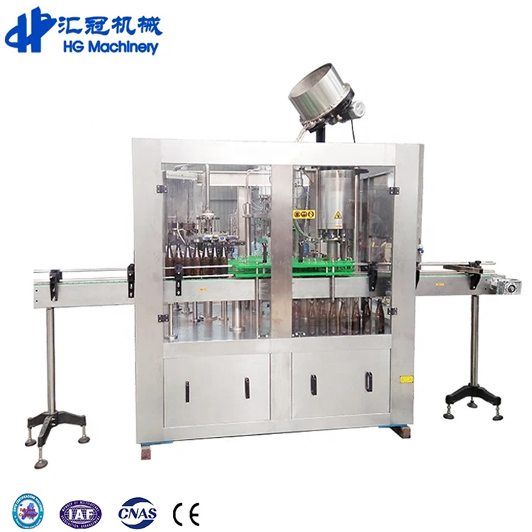 1500BPH 3 в 1 разливочная линия для пива вакуумный наполнитель машина Бутылка