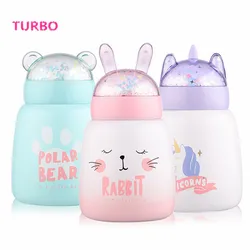 promotional Christmas drinkware Austria cartoon animal printed 300ml stainless steel insulated water bottles for school kids
