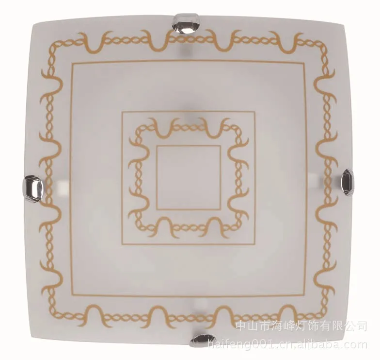 The factory wholesale great bending glass and iron E27 square ceiling light