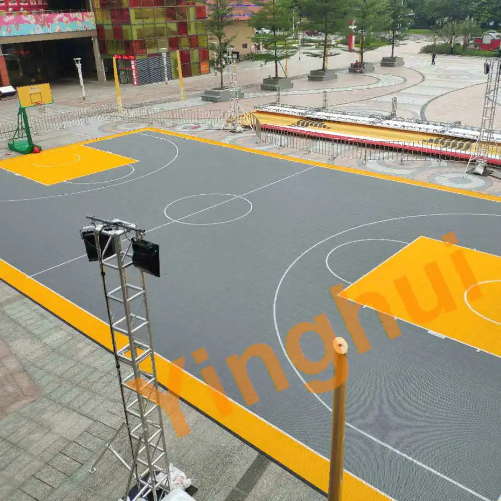 O-01 PP Portable Modular Interlocking Sports Flooring Tiles Outdoor Basketball Netball Pickleball Sport Court Floor Suppliers