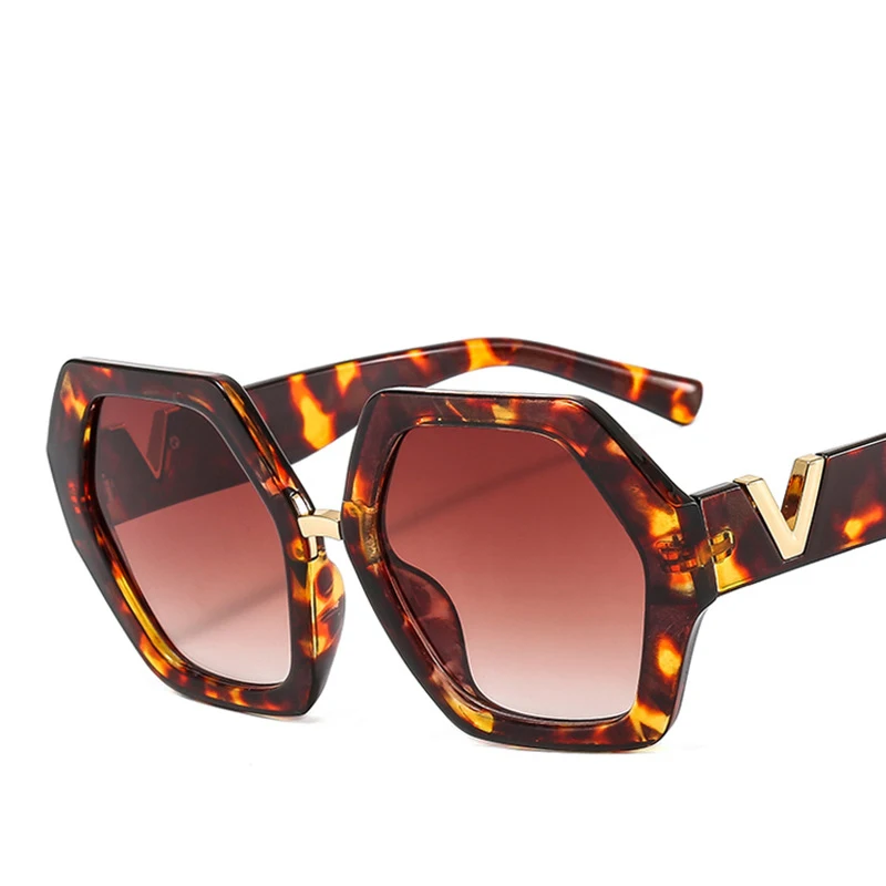 new Personalized polygonal snake pattern women shades fashion luxury sunglasses wholesale custom logo fashion glasses vintage