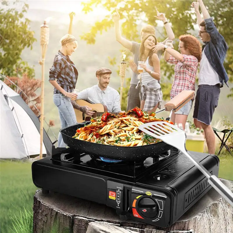 Alocs Tourist Gas Stove Camping Accessories Portable Outdoor Picnic Mini Single Burner Butane Propane Kitchen Gas Stoves