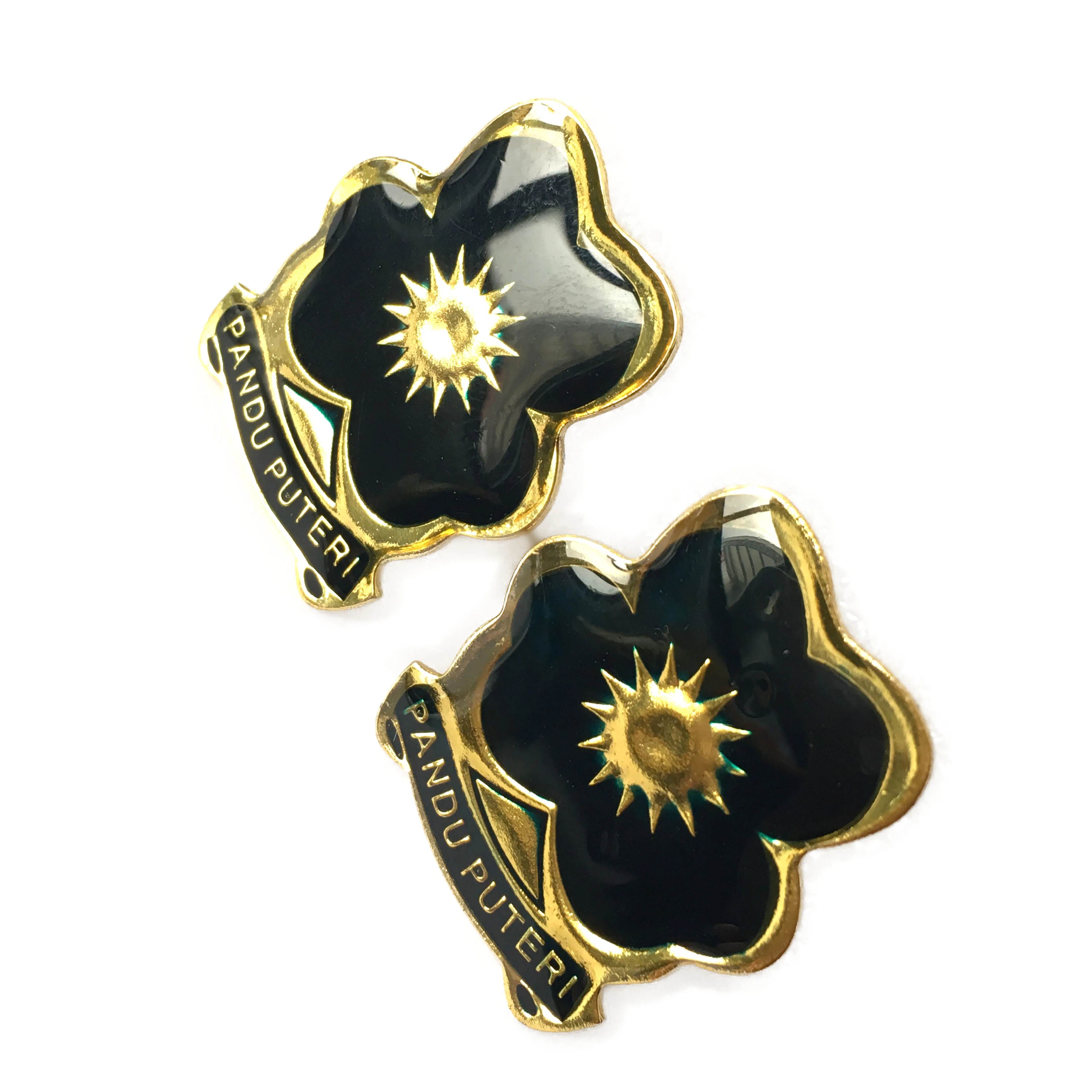 eco friendly Malaysia country shield printed epoxy resin lapel badge pins