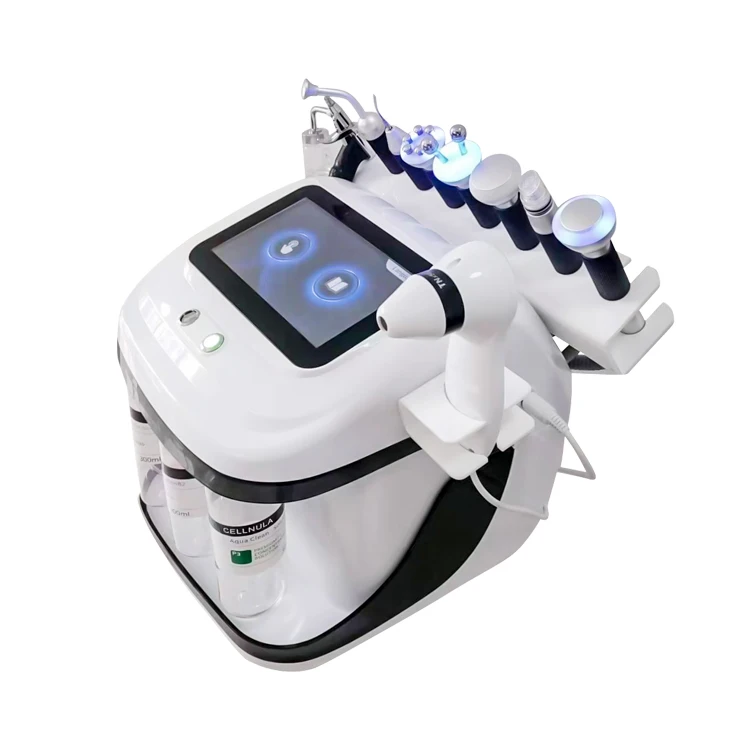 10 in 1 Black Pearl Skin Eye Microdermabrasion Oxygen Peeling Machine Aqua Peeling Skin Rejuvenation Oxygenated Facial Care