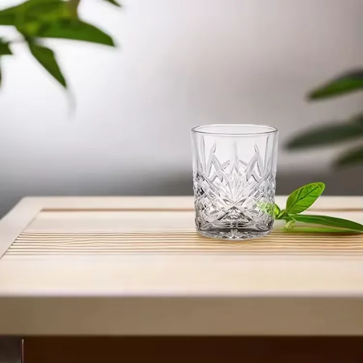 Engraved Whisky tumbler Crystal Glass Ocean Tumbler lead Free Gorgeous Engraved Luxury Gift Bourbon Glass