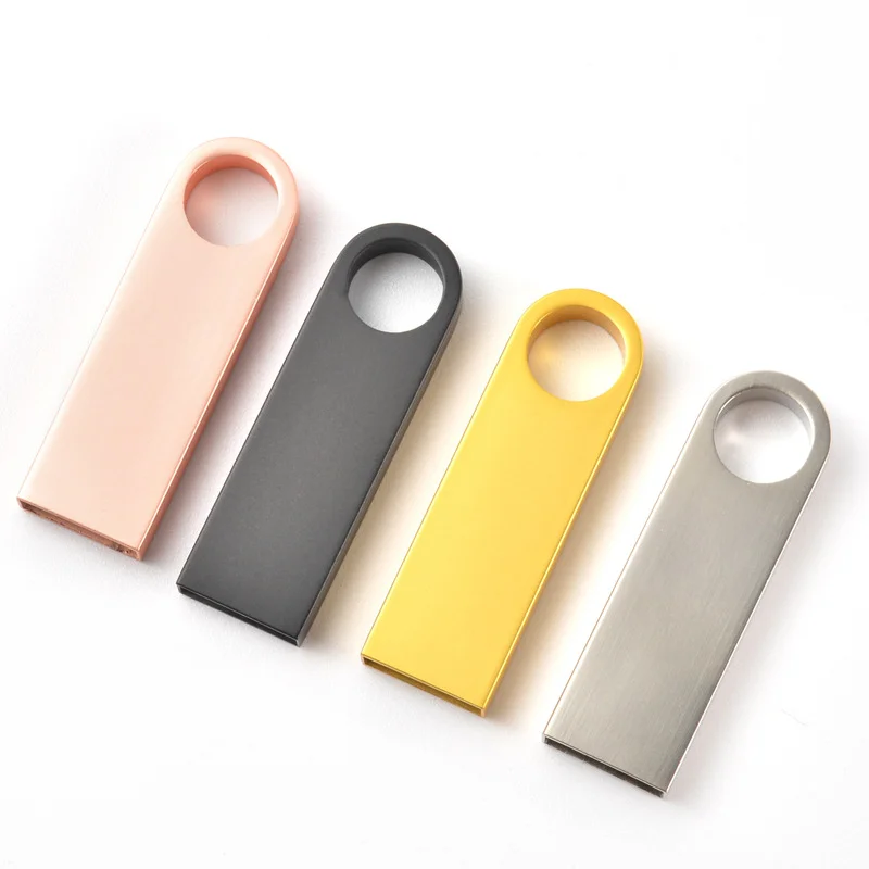 Wholesale customize logo metal flash usb stick with keychain usb flash drives memoria usb 3.0 16gb