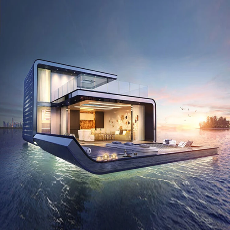 Amazing Double Storey Floating Hotel Water House Floating Modular House Prefab House Floating Seahorse Villas Live On The Water