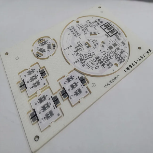 PCB for Led Bare MCPCB Aluminum Customized Silver Gold Custom Copper Flash Surface Board Material Origin Plated GUA Size Hole