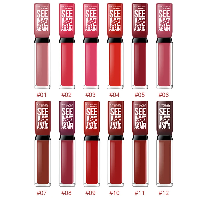 Romantic bird OEM Wholesale custom logo luxury water proof Glossy Vendor Candy no- stick liquid lipstick vegan matte lipgloss