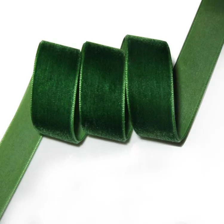 Wholesale velvet ribbon silk ribbons single double side 10mm red velvet ribbon roll