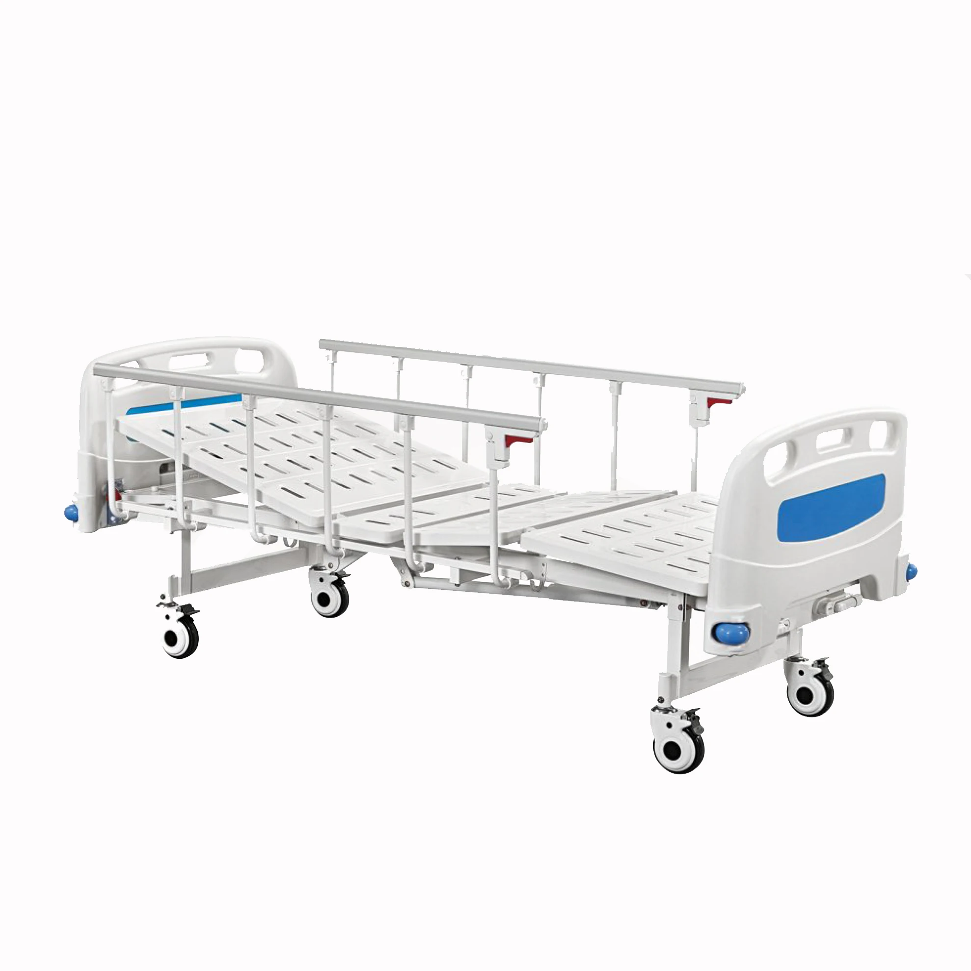 Best price two functions manual hospital bed for elder care clinic nursing patient double shake hospital bed