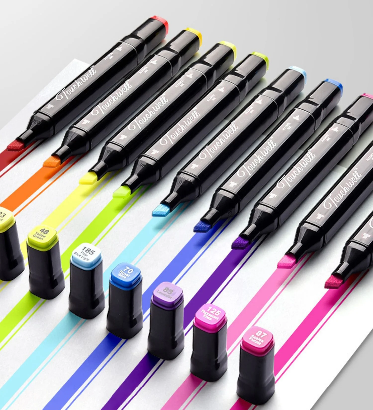 Dual Tip Art Markers OEM 24/30/36/60/80/168/262 Color Sketch Manga Drawing Markers Brush Pen Set