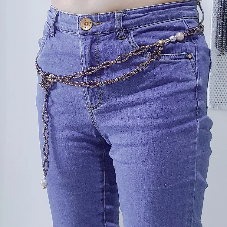  pearl bead decorative chains for clothes factory