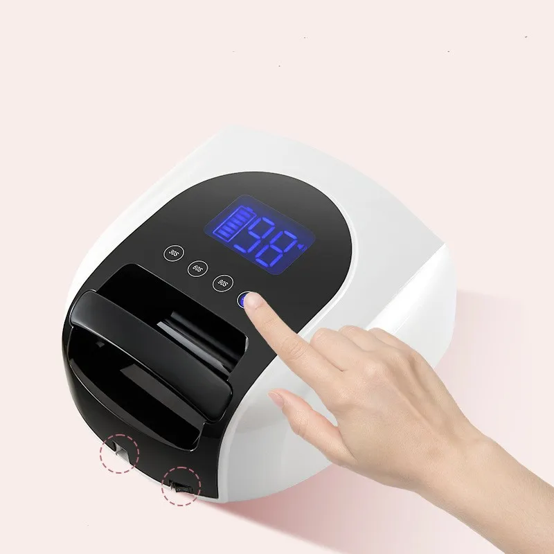 X30 60W Big Screen Wireless 15600mAh UV Led Rechargeable Nail Dryer Lamp Portable Cordless UV LED Nail Lamp