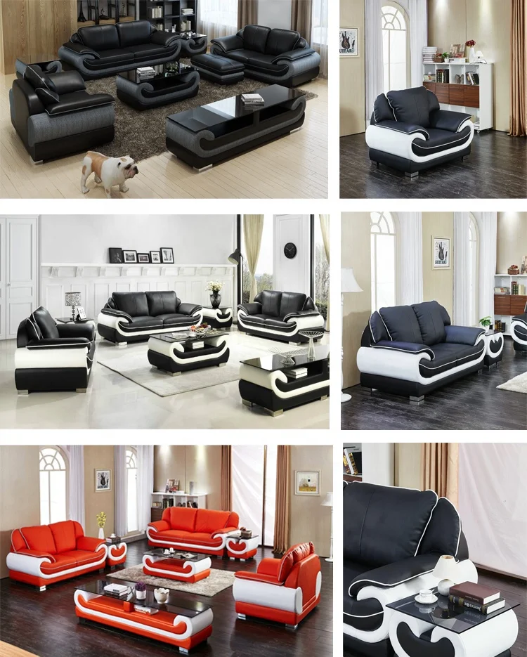 Latest genuine leather furniture sofa home. HOT mix color european style living room sofas set