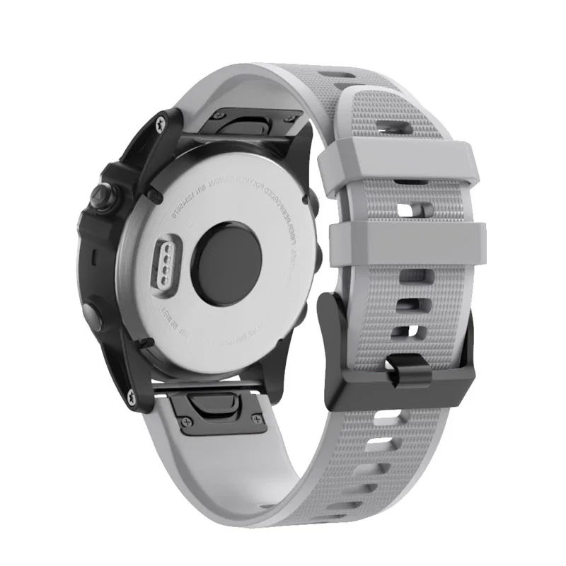 Rubber Watch Band for Garmin Fenix 6/6 Pro, Quick Fit 22mm Sport watch Straps