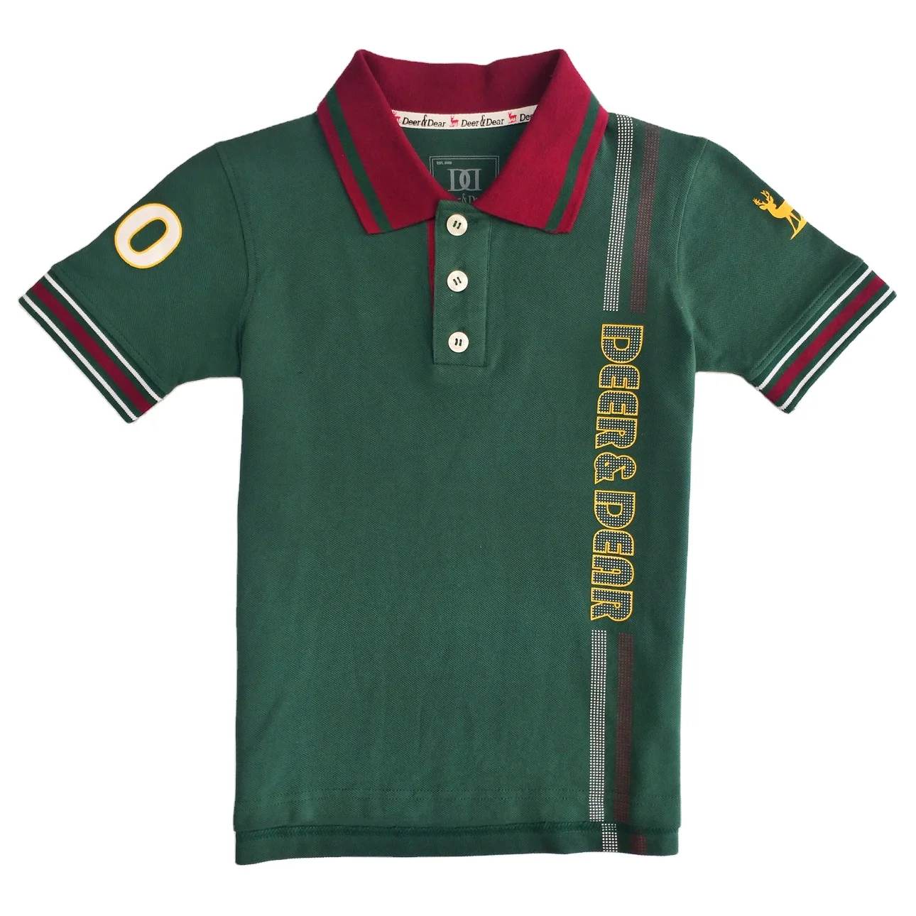 
Hot style fashion Customize Boy Kids Summer Polo T-shirts 100% cotton with plastisol print for children clothing 