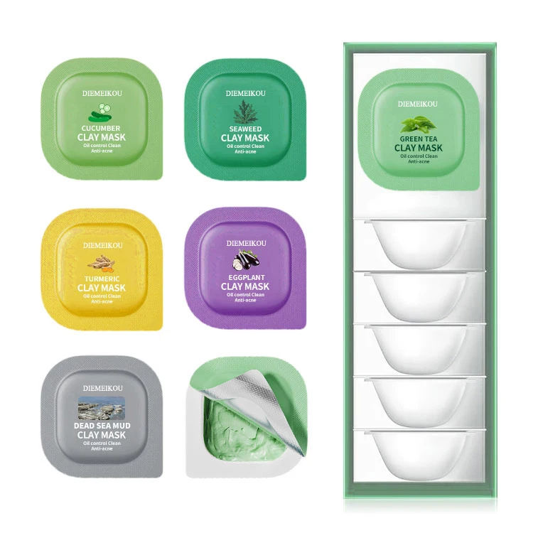 Green Mask Solid Mud Face Whitening Skincare Oil Control Facial Purifying Anti-acne Organic Vitamin Green Tea Clay Mask Stick