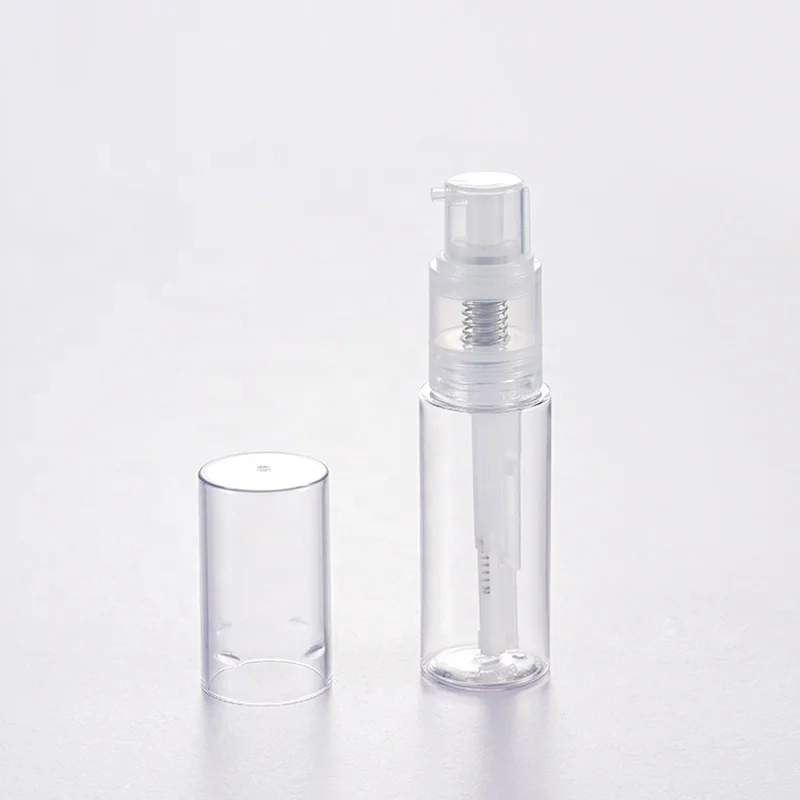 New arrival 60ml fine mist talc powder spray bottle for cosmetic packaging