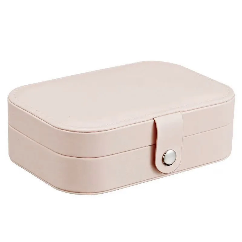 Wholesale Custom LOGO Doubles Layer Luxury PU Jewelry Box For Necklace Bracelet Ring Earring High Quality
