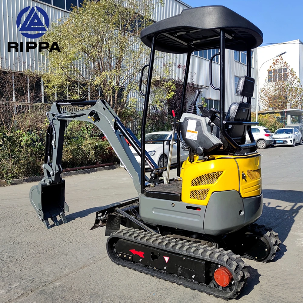 Rippa Mini Excavator Manufacturer Earth-moving Machinery 1 2 1.5 3 Ton Small Micro Mini excavator Digger