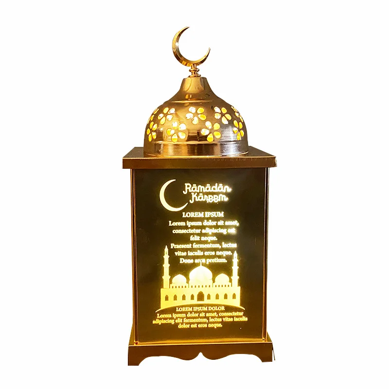 New home tabletop festival display iron art wind lamp veneer crafts decoration study decoration