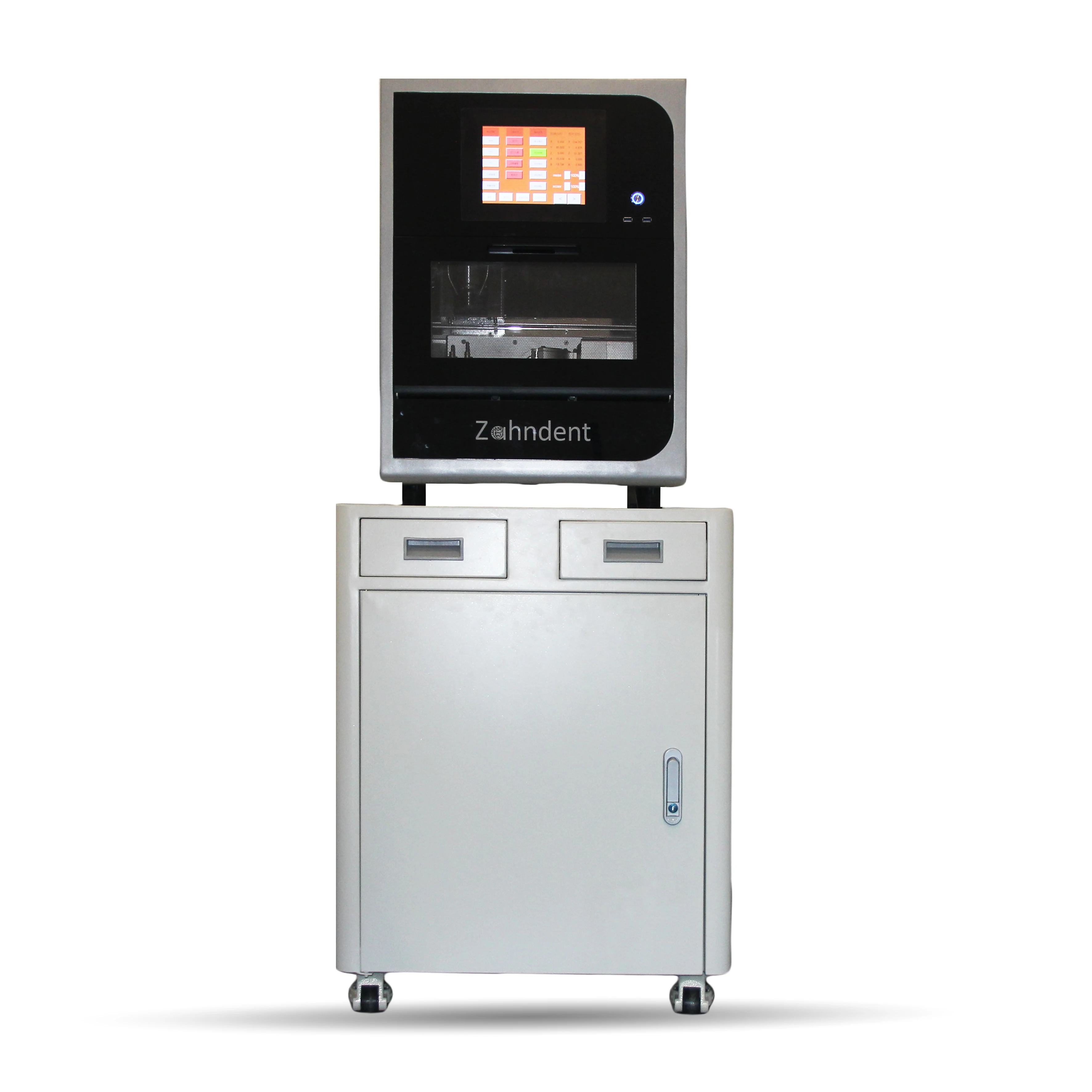 Zahndent 0.002mm position accuracy 12 number of burs housed cad cam dental zirconia milling machine