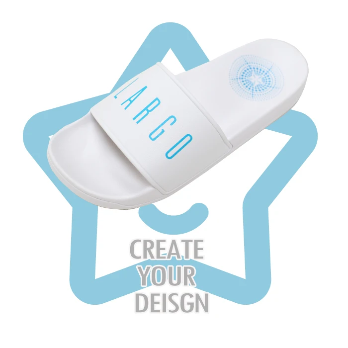 Wholesales custom logo PU PVC spa bath slide sandal slipper for men and women slide custom logo