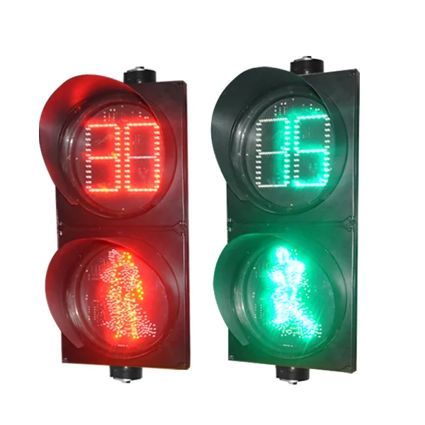 
Newest 300mm 2 Asepct Pedestrian Traffic Light With 2 Digital 2 Color Countdown Timer 