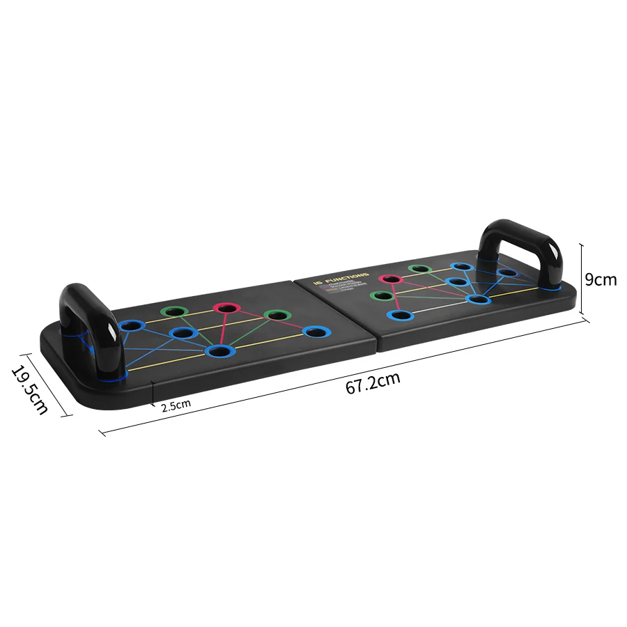16 IN 1 Multifucational Foldable Body Building Fitness Training Workout Push Up Board System