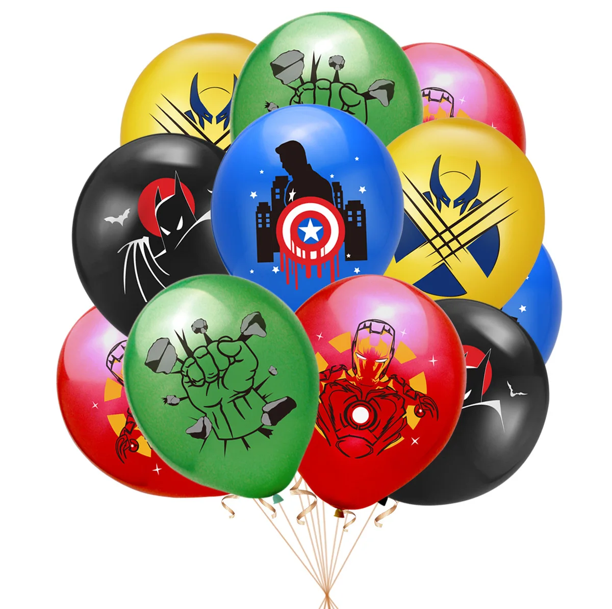 Spider-Man Super League of Legends Party Decoration Children Birthday Pulling Banner Cake Inserting Card Balloon Set Layout