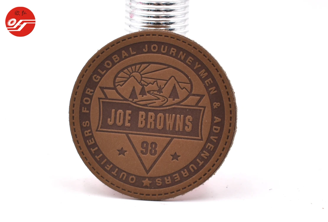 Лидер продаж, индивидуальный тисненый логотип, кожаный патч, индивидуальный логотип бренда, кожаная этикетка, тисненый модный бренд, кожа