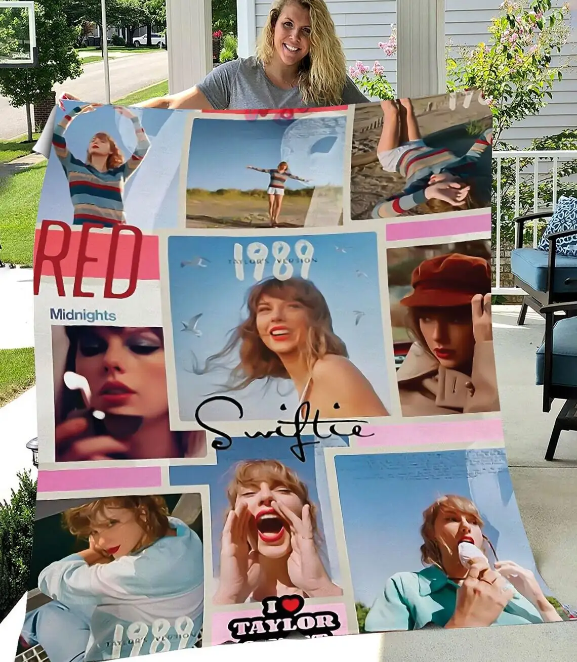 Singer Flannel Blanket Personalized Throw Blanket Lightweight Flannel Fleece for Bedroom Sofa Soft Warm Party Decorations