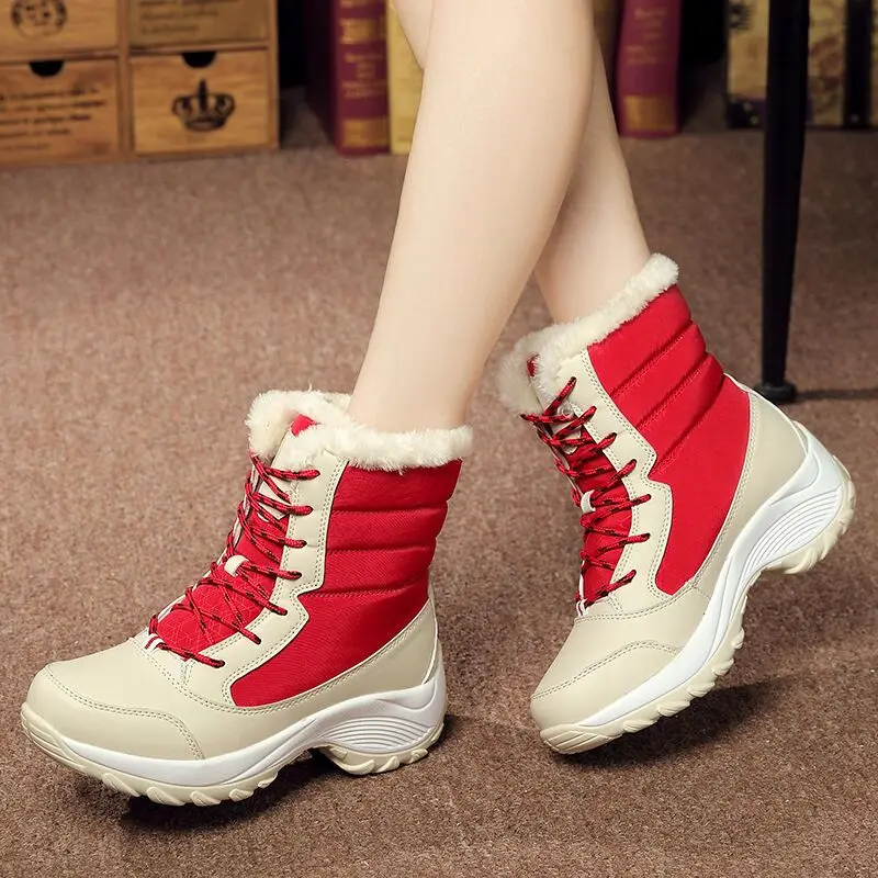 2022 NEW Fashion Winter Outdoor Double-Sided Slip On Comfortable Walking Running Cloth Snow Boots for Women