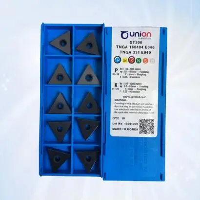 Korea SSANGYONG Ceramic Turning Inserts for cast iron and hard metal material  TNGA160404E040 ST300 TNGA160408  TNGA160412