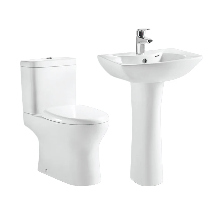 Toilet Supplier European Two Piece Toilette Inodoro P-trap S-trap Toilet Basin Sets
