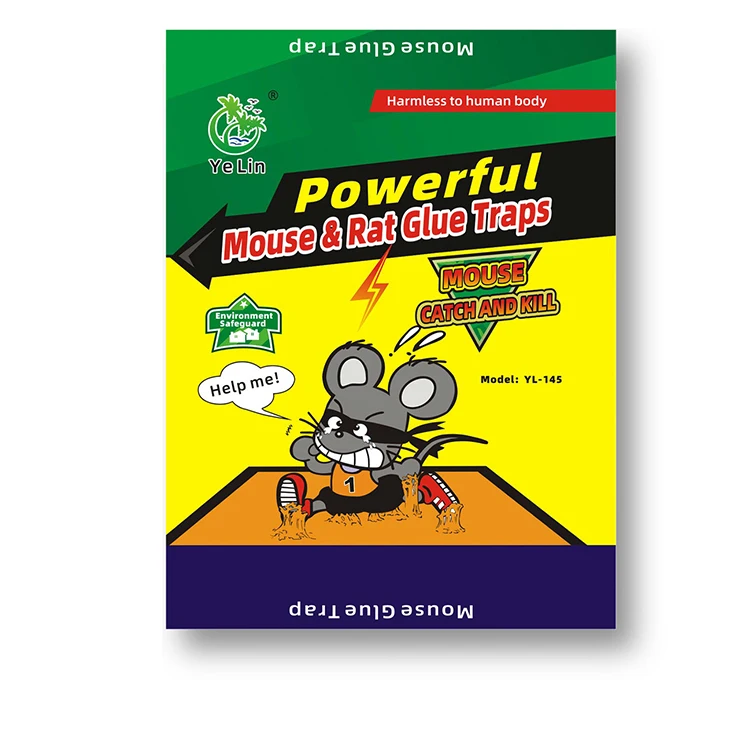 Popular new producing Rat Mousetraps Sticky Paper Board mouse glue traps disposable Physical Pest Control