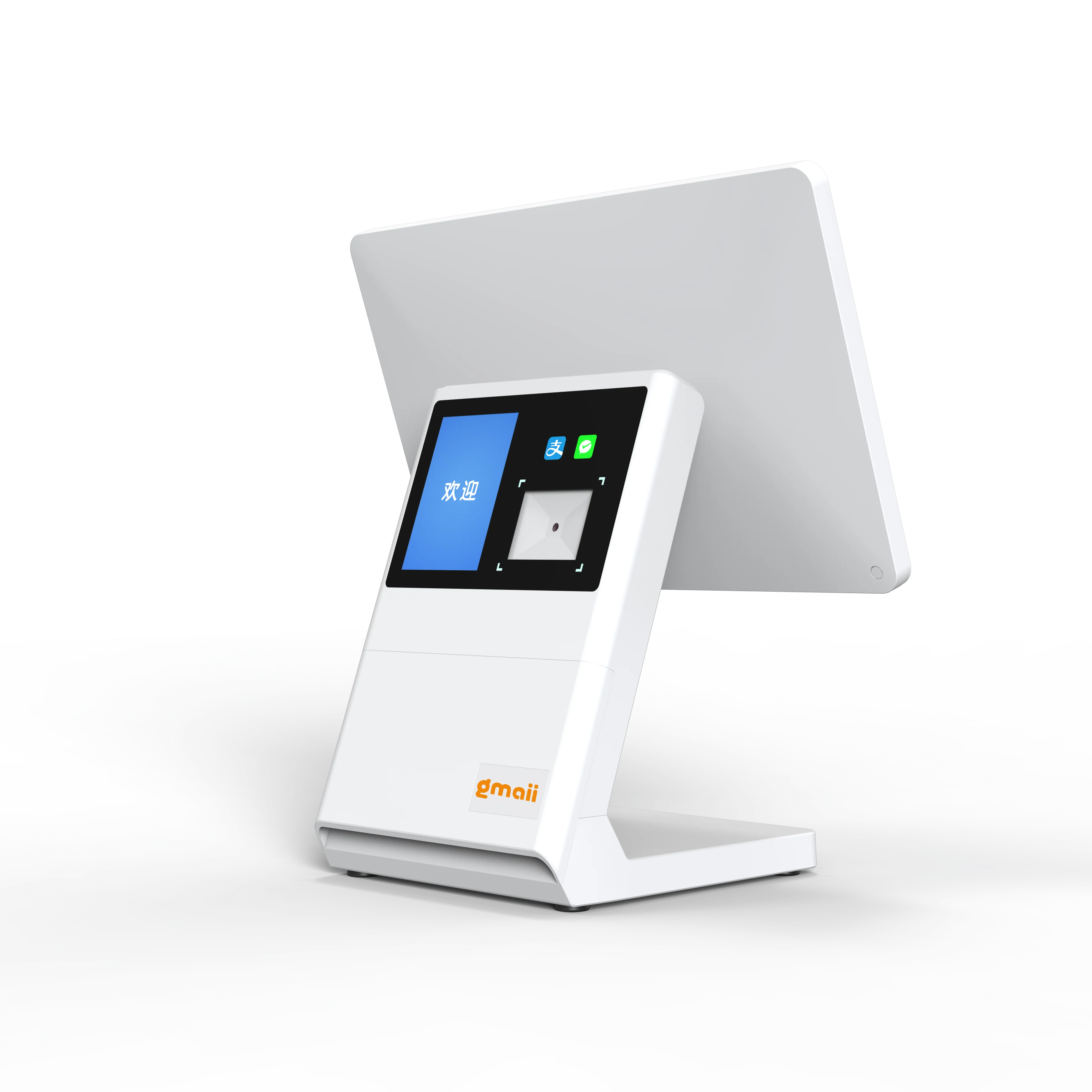 2023 new design dual screen till machine with scanner original pos manufacturer 12inch billing machine for small business