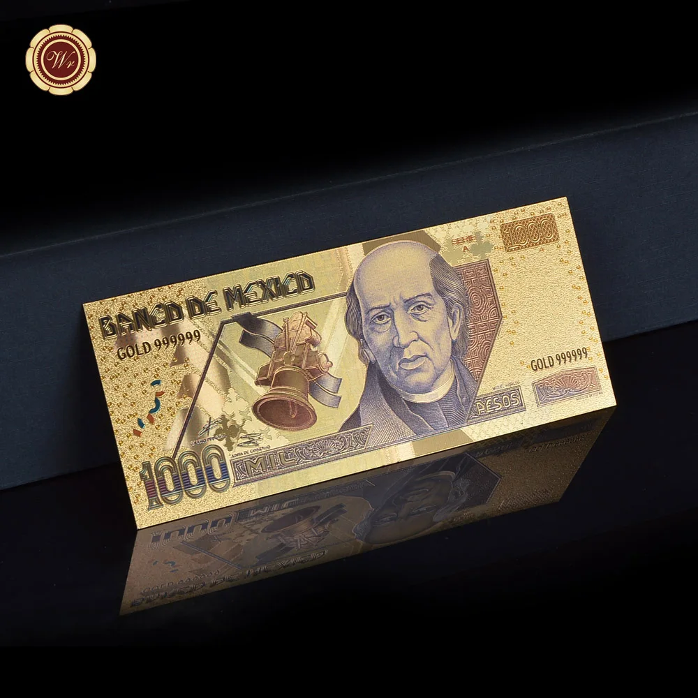 Custom Non-currency Collectible Paper banknotes Mexico Paper banknotes Bank Note Bills 24k Gold Banknote dollars