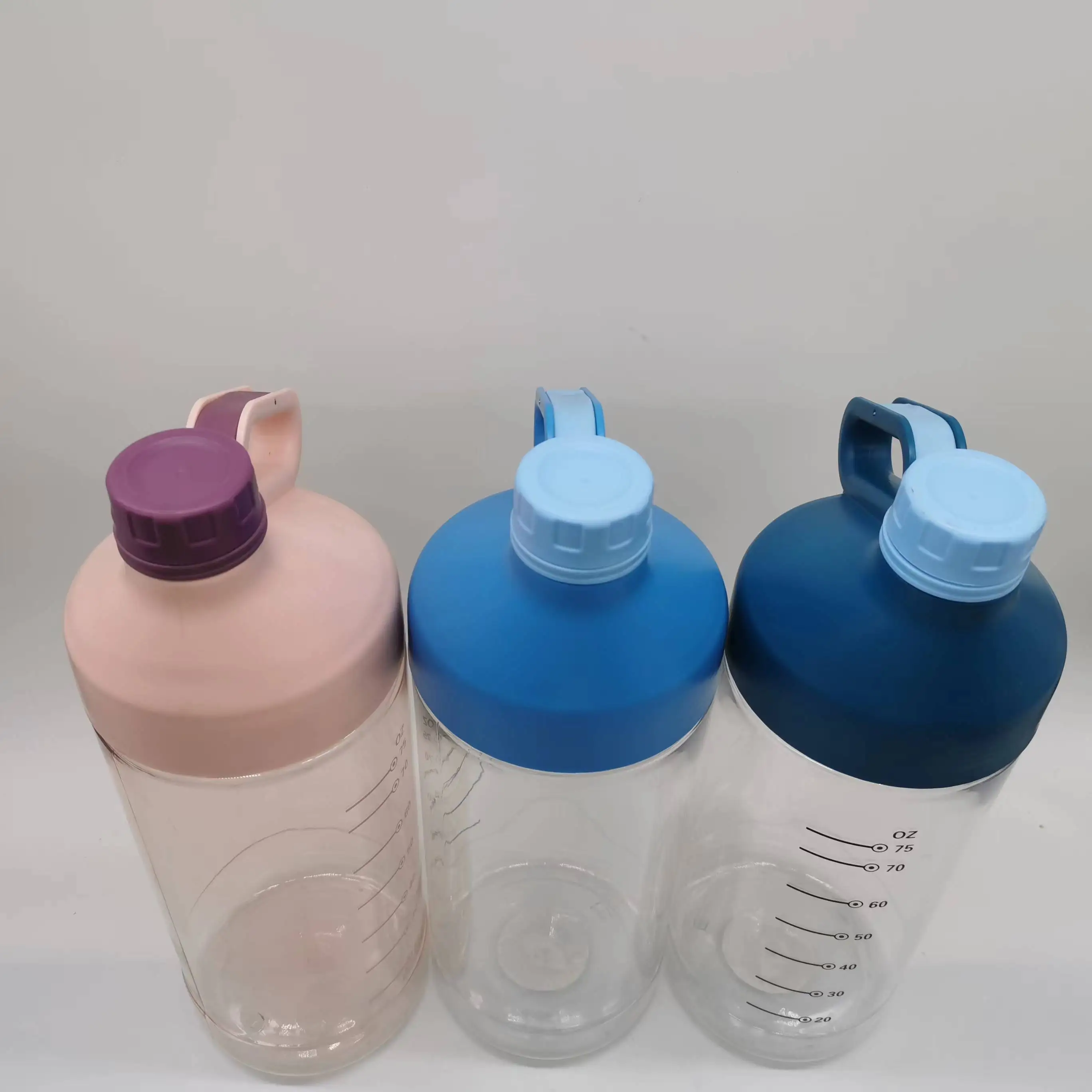 Портативная пластиковая переносная бутылка для воды с ручкой деревянная крышка взрослых 75 унций 2 л Кемпинг спорт