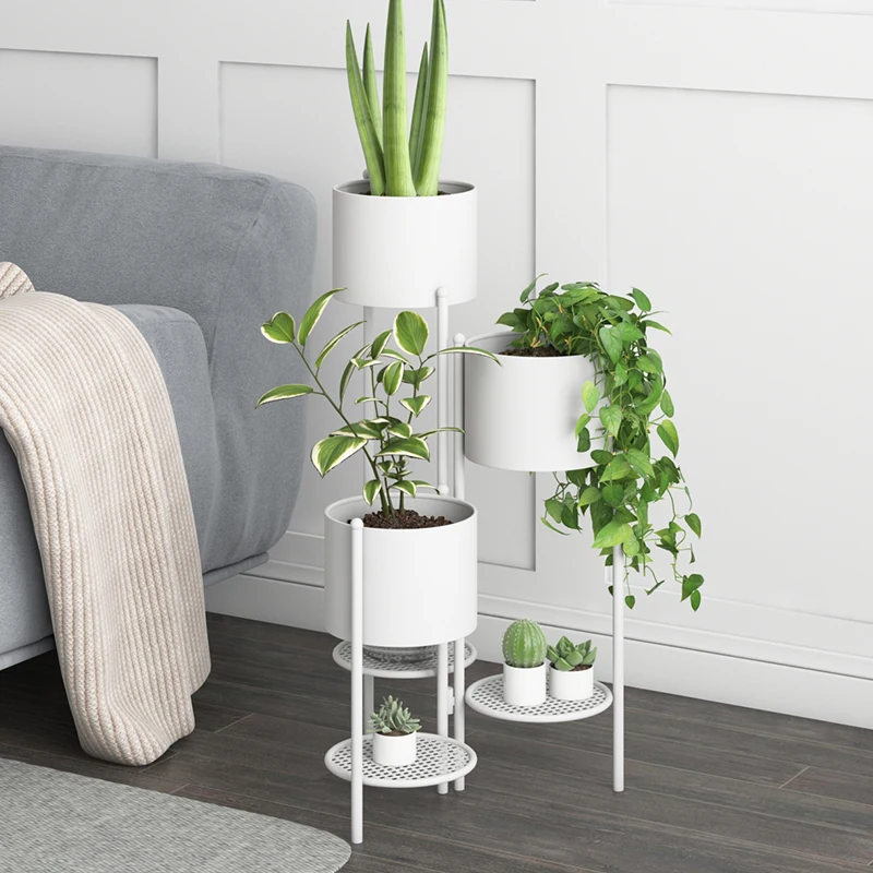 Nordic Creative Network White Shop Flower Stand Decoration Living Room Flower Pots Wall Hanging Planter