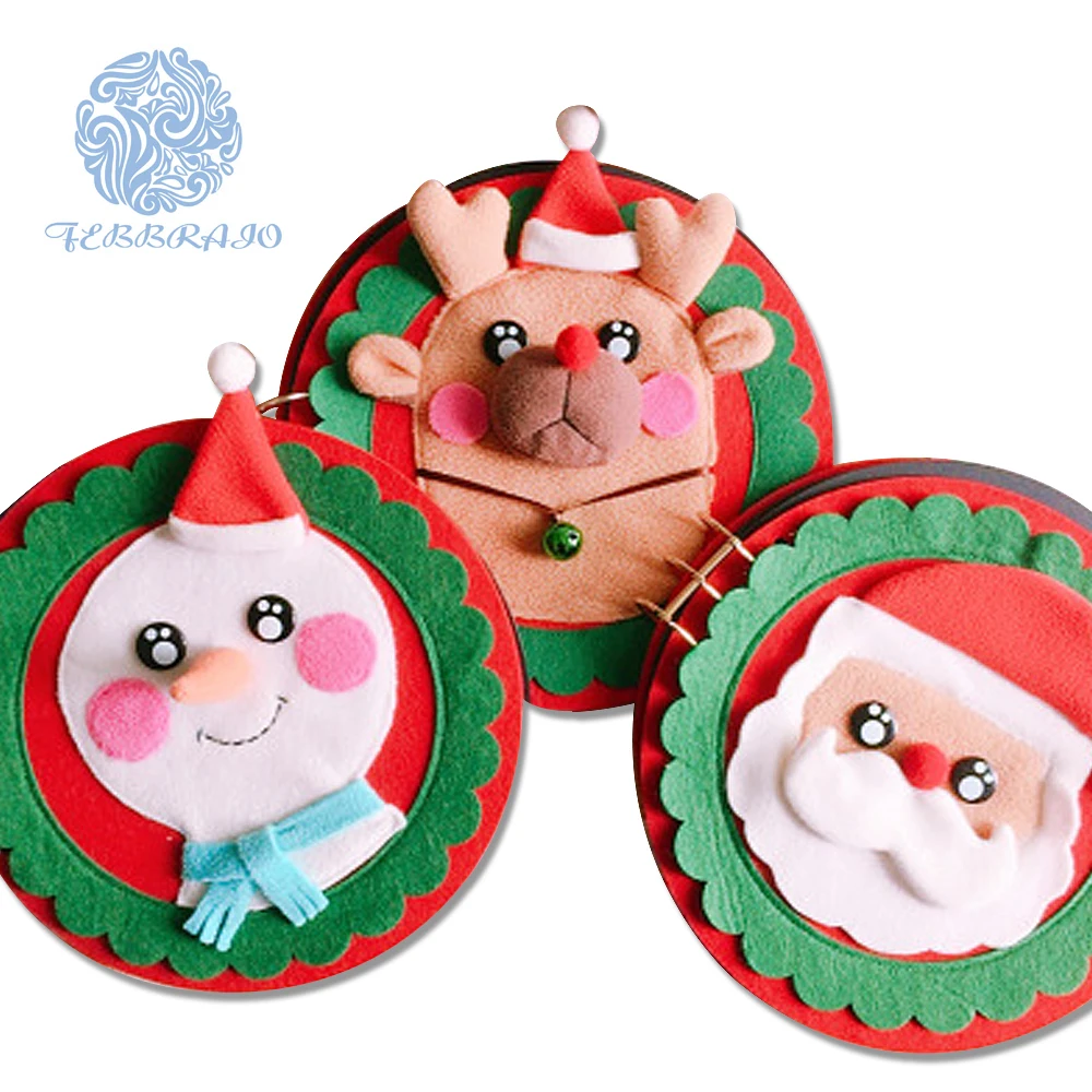 
Felt cover photo scrapbook hand made DIY album snowman christmas gift for Christmas Day return gift 