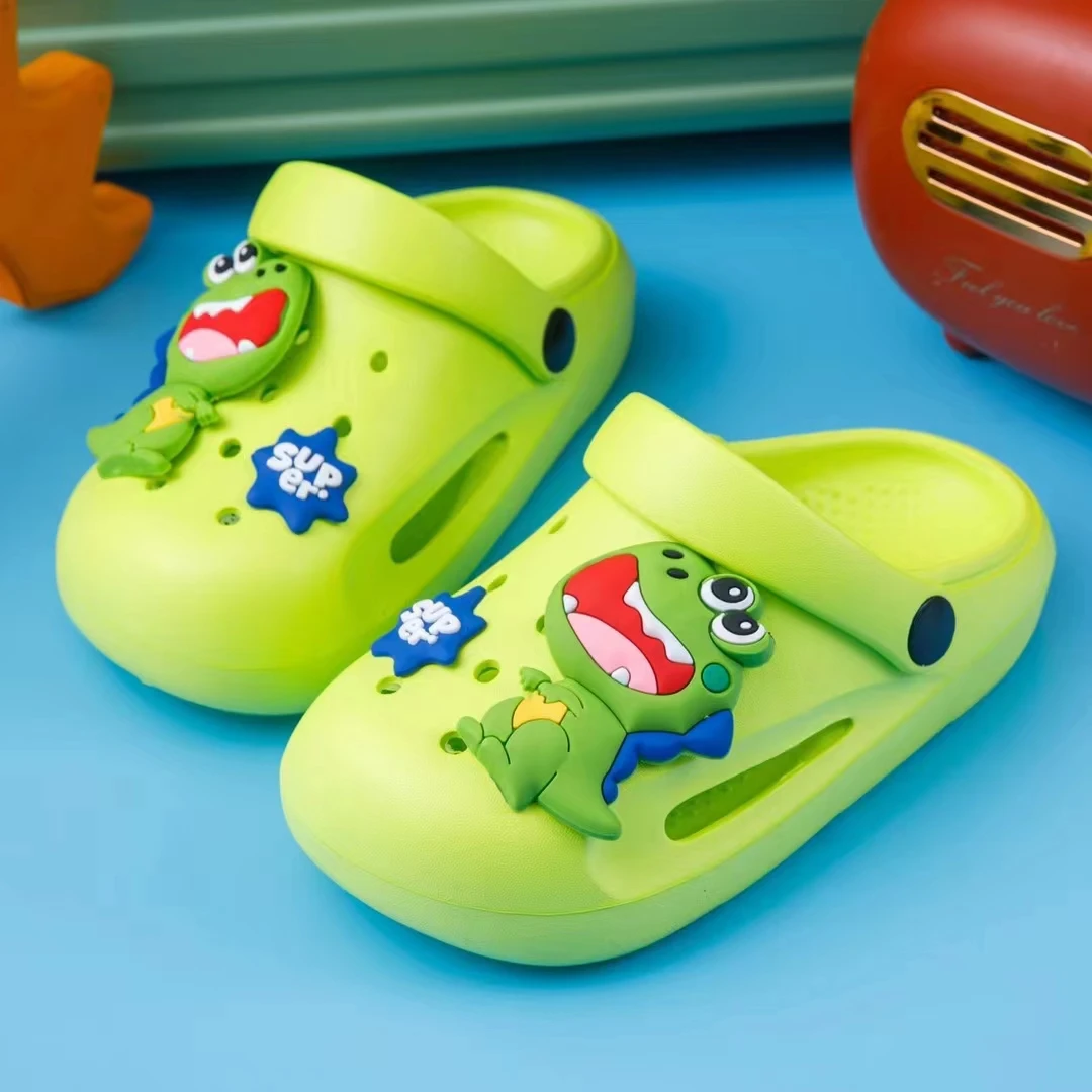 New Summer Non-Slip Dinosaur Beach Sandals Indoor Outdoor Kids Foam Shoes Boys Bath Slides SlippersEVA