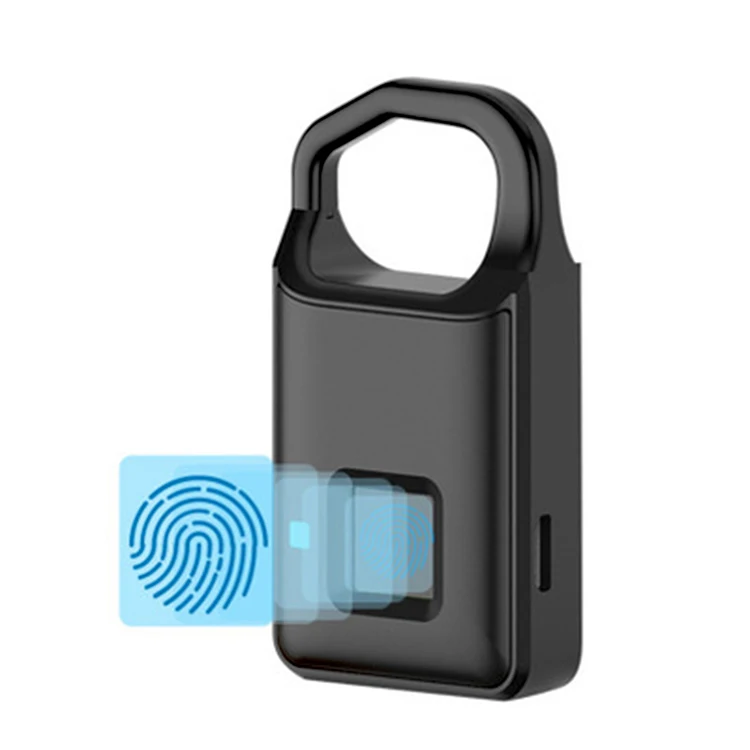 2021 High Quality Fingerprint Padlocks Long Battery Life Biometric Door Lock Cabinet Locks Waterproof Pad Lock