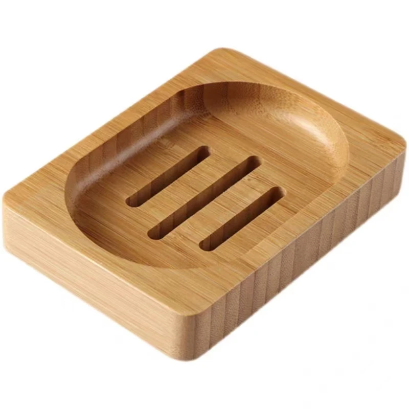 Natural Bamboo Bathroom Accessory-Cute Style Soap Tray Stand Shower Soap Holder