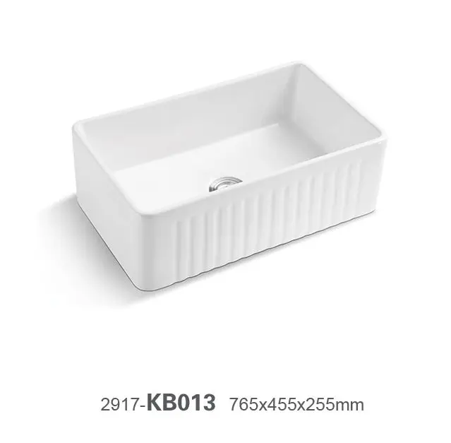 New Deep Single Bowl undermounted kitchen cabinet White Fireclay living room Sink Apron Front Ceramic Kitchen Sink